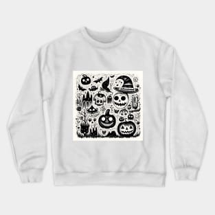 Halloween pumpkin doodle Crewneck Sweatshirt